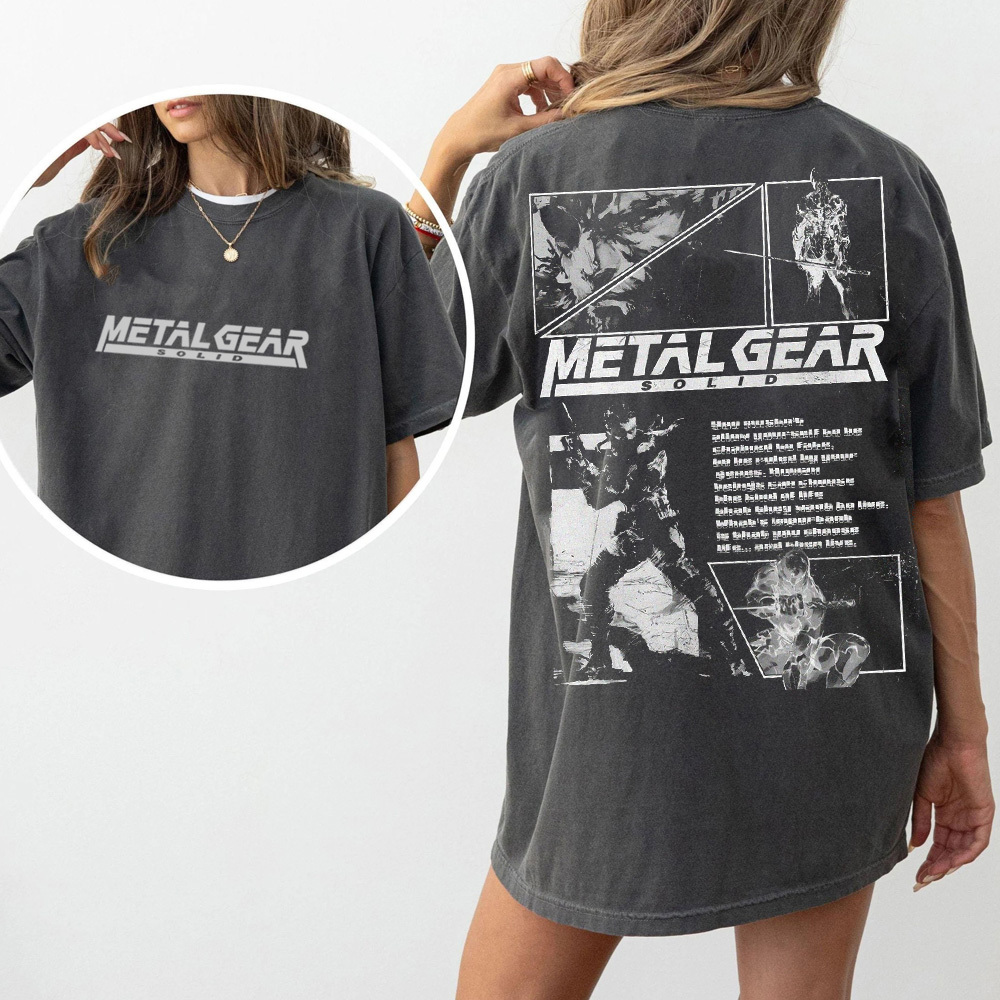 Metal Gear Solid Tactical Drip Acid Unisex Washed T-Shirt