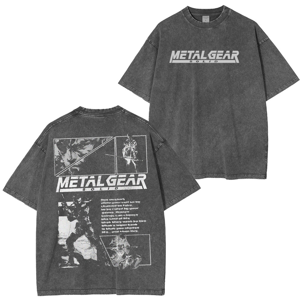 Metal Gear Solid Tactical Drip Acid Unisex Washed T-Shirt