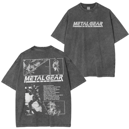 Metal Gear Solid Tactical Drip Acid Unisex Washed T-Shirt