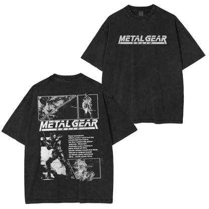 Metal Gear Solid Tactical Drip Acid Unisex Washed T-Shirt