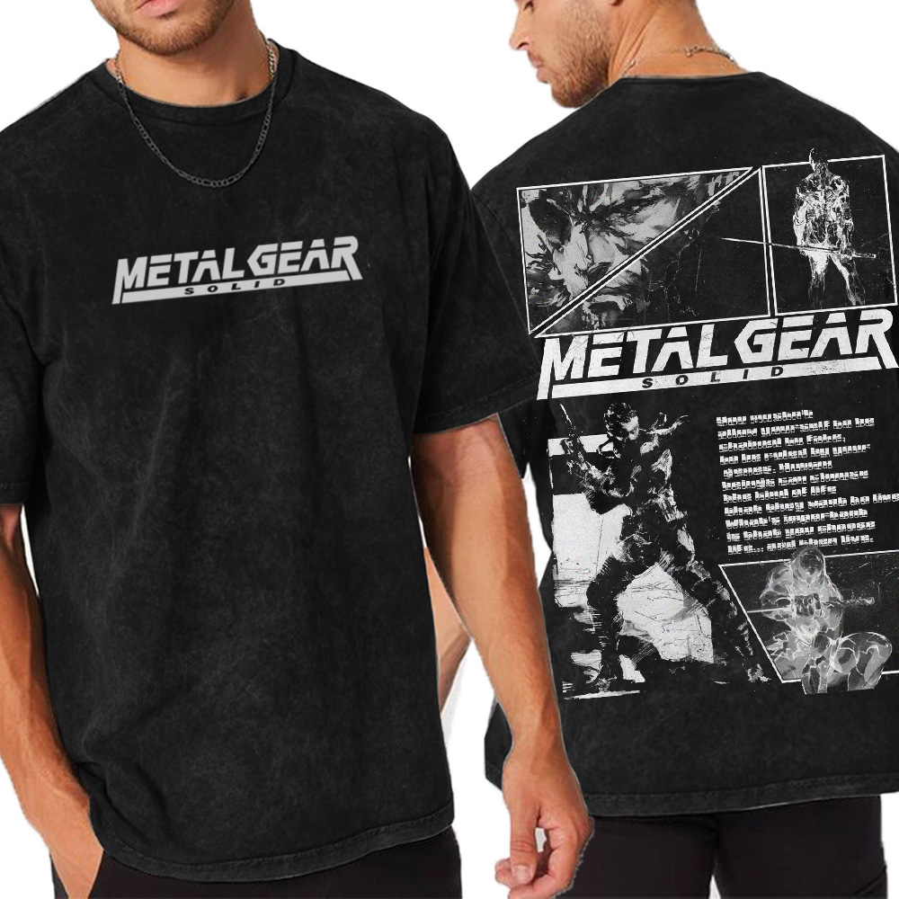 Metal Gear Solid Tactical Drip Acid Unisex Washed T-Shirt