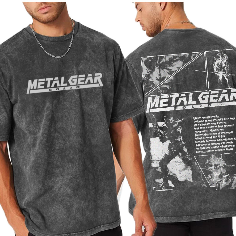 Metal Gear Solid Tactical Drip Acid Unisex Washed T-Shirt