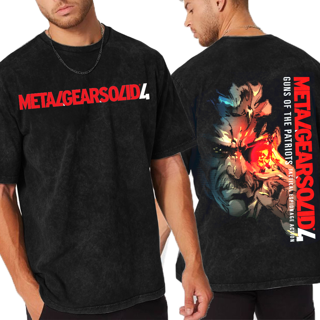 Metal Gear Solid 4 Unisex Washed T-Shirt
