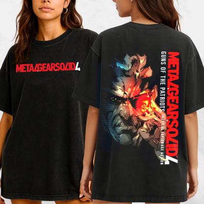 Metal Gear Solid 4 Unisex Washed T-Shirt