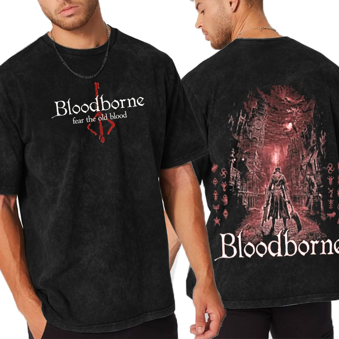 Bloodborne Fear The Old Blood Unisex Washed T-Shirt