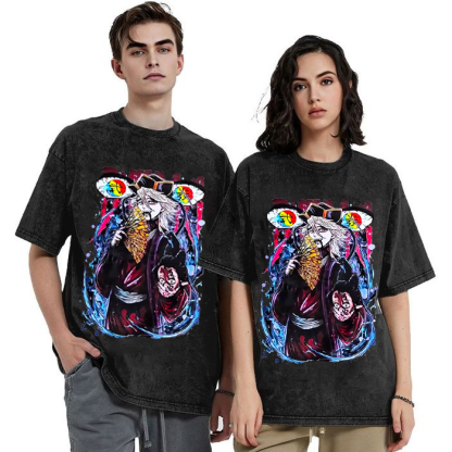 Demon Slayer,Doma Upper Moon 2 Unisex Washed T-Shirt