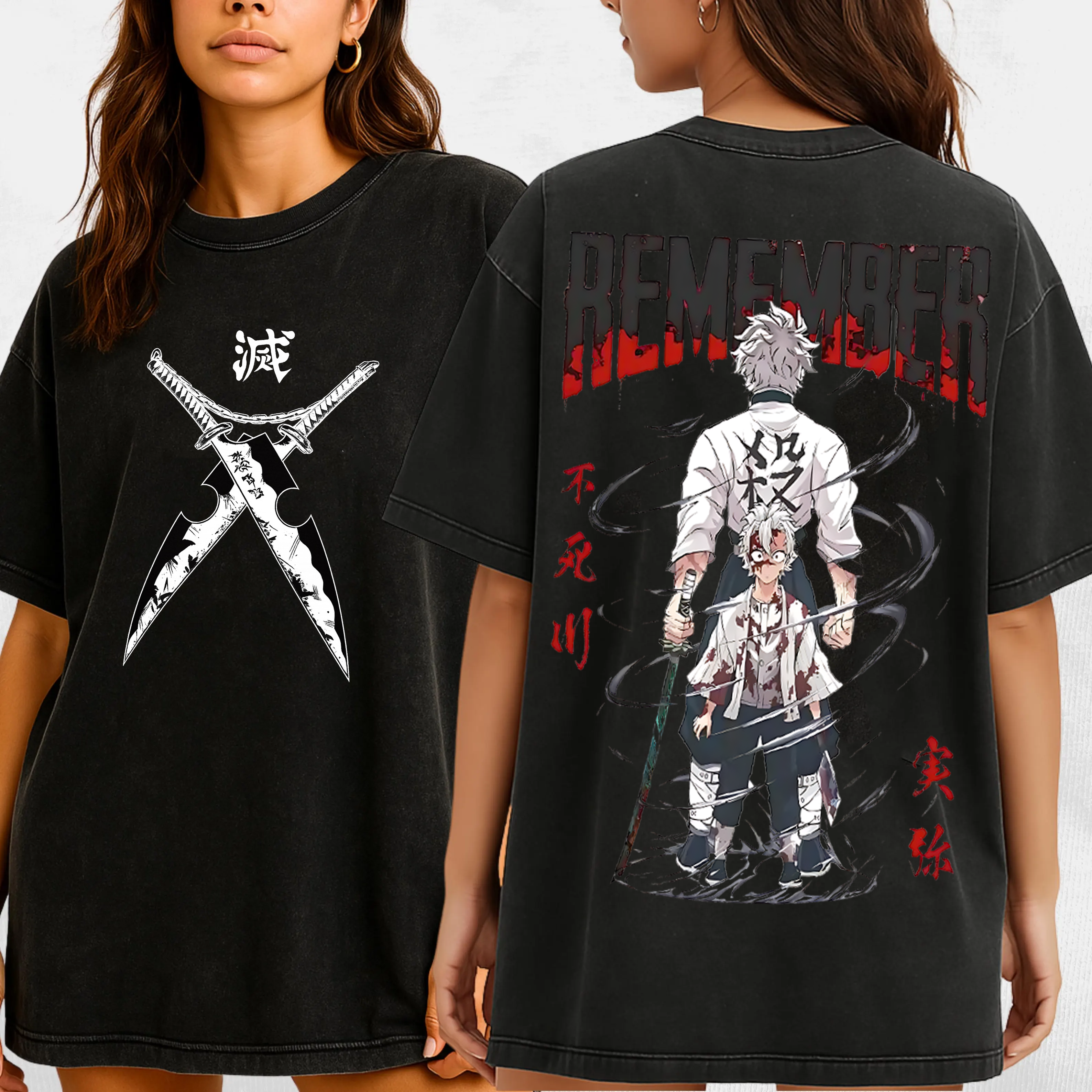 Demon Slayer,Wind Hashira Unisex Washed T-Shirt