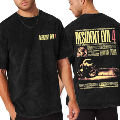 Resident Evil 4  Unisex Washed T-Shirt