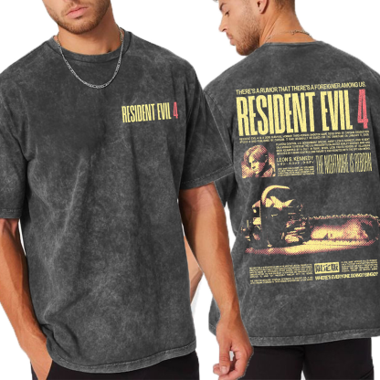 Resident Evil 4  Unisex Washed T-Shirt