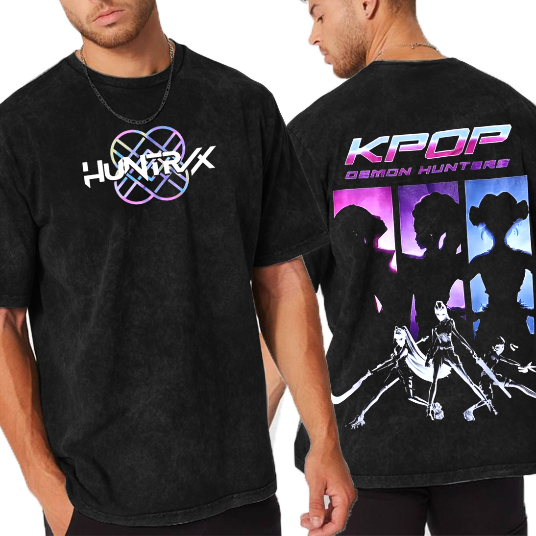 Kpop Demon Hunters  Unisex Washed T-Shirt