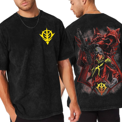 Zaku II Gundam  Unisex Washed T-Shirt