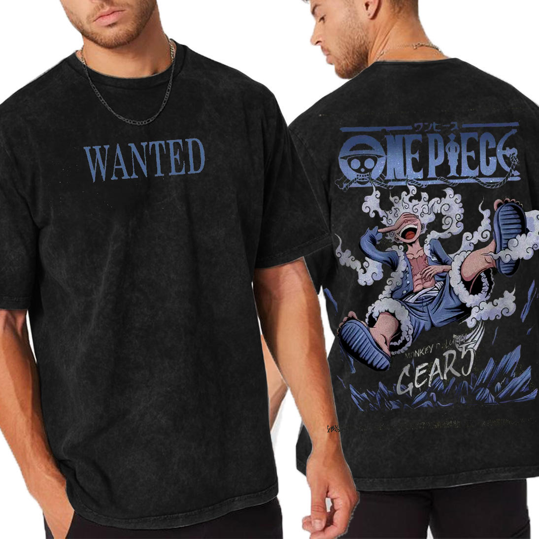 One Piece Vintage Anime Unisex Washed T-Shirt