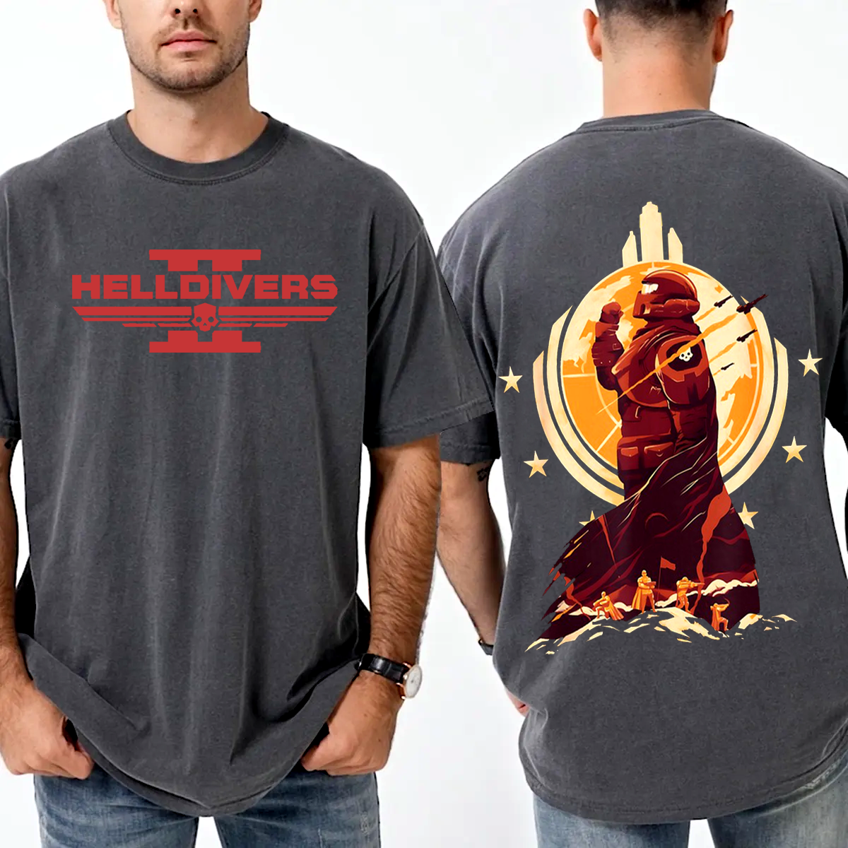 Helldiver 2 Game Unisex Washed T-Shirt