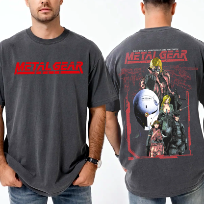 Metal Gear Solid Tactical Red Snake Unisex Washed T-Shirt