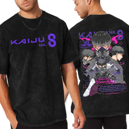 Hoshina Vice Captain,Kaiju no 8 Amine Unisex Washed T-Shirt