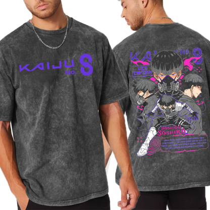 Hoshina Vice Captain,Kaiju no 8 Amine Unisex Washed T-Shirt