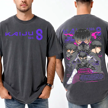 Hoshina Vice Captain,Kaiju no 8 Amine Unisex Washed T-Shirt