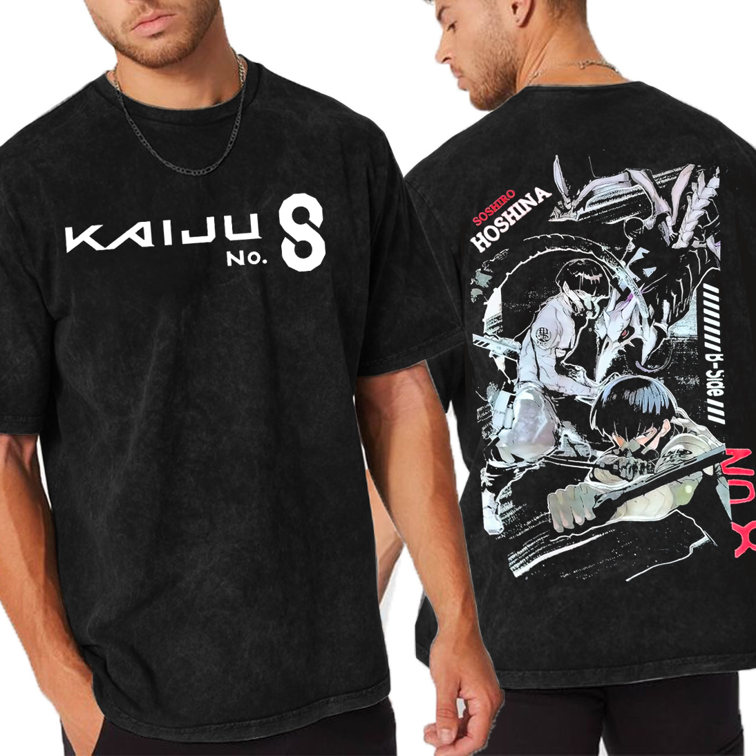 Hoshina Vice Captain,Kaiju no 8 Amine Unisex Washed T-Shirt