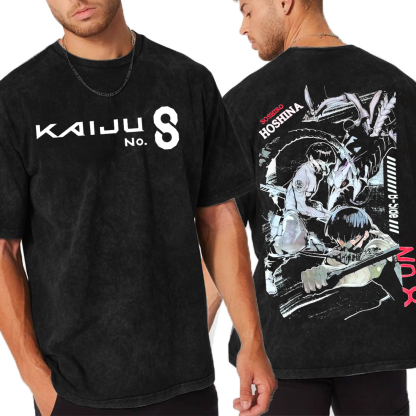 Hoshina Vice Captain,Kaiju no 8 Amine Unisex Washed T-Shirt