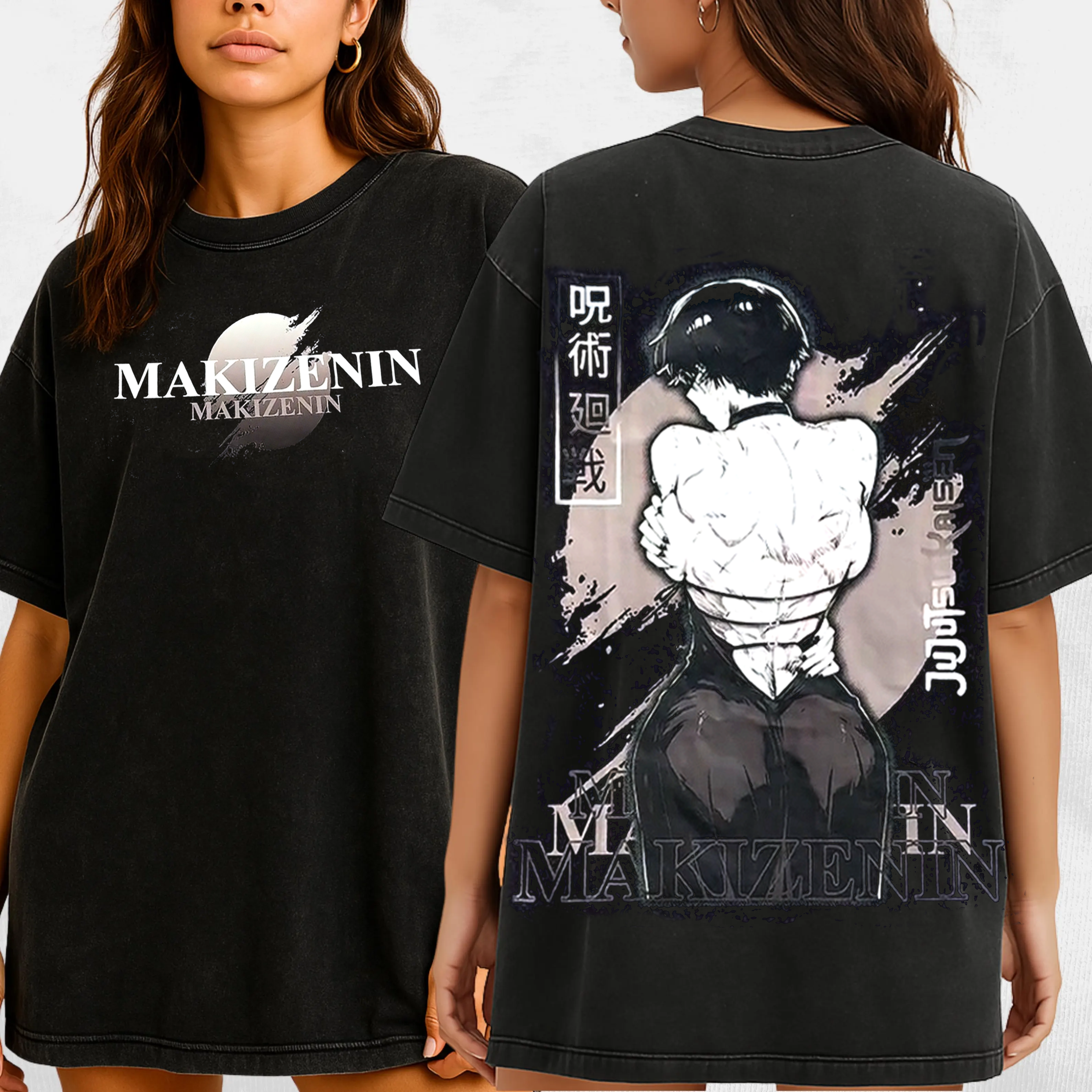 Maki Zenin, Jujutsu Kaisen Anime Unisex Washed T-Shirt