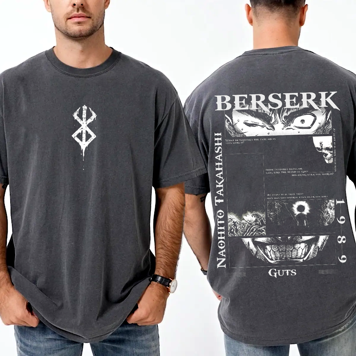 Berserk Anime Unisex Washed T-Shirt