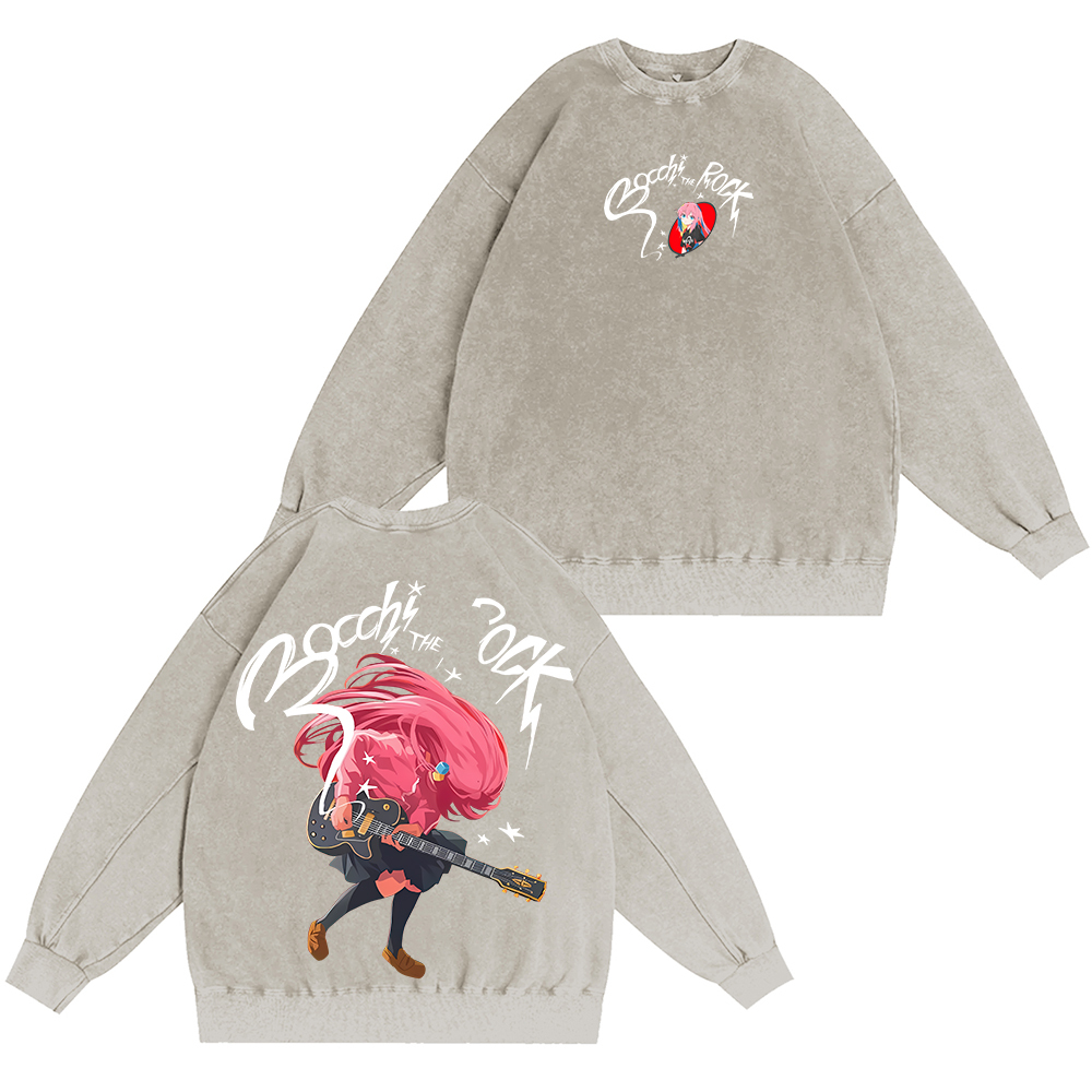 Bocchitherock Unisex Washed Crewneck Sweatshirt