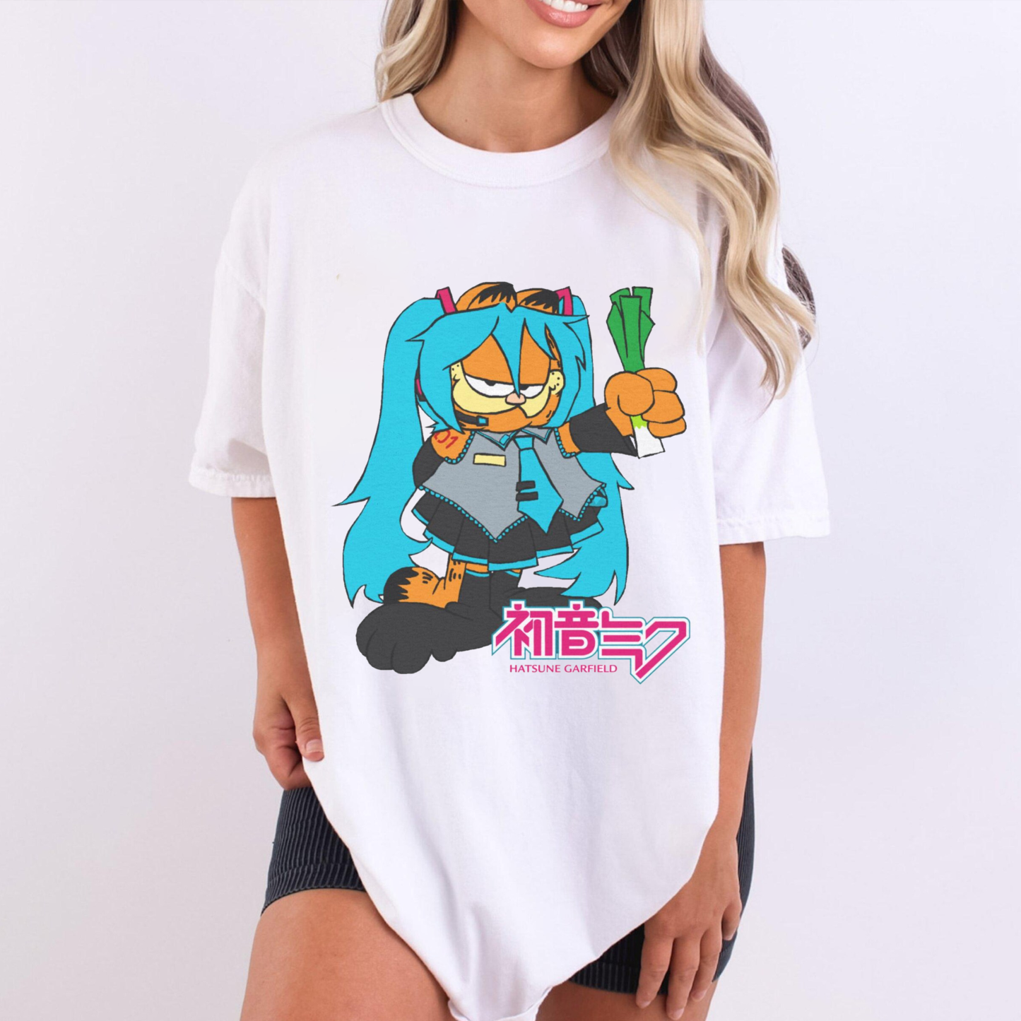 Hatsune Miku Garfield T-Shirt