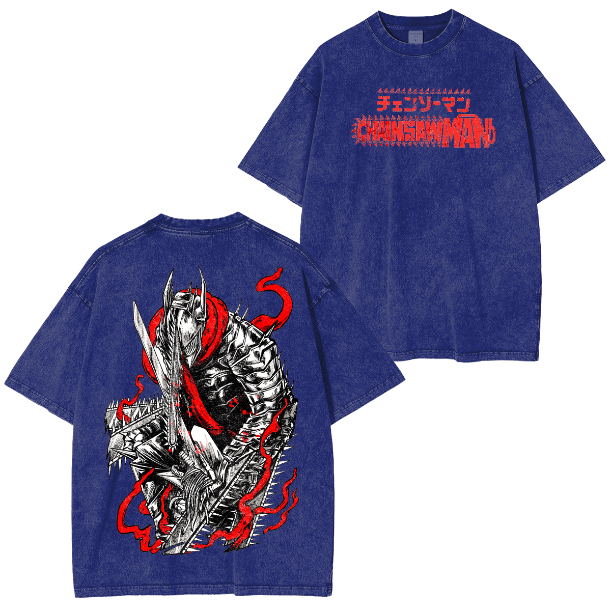 Chainsaw Man Anime Unisex Washed T-Shirt