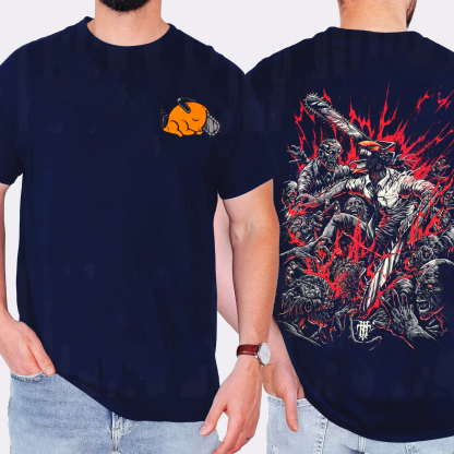 Chainsaw Man Anime Unisex Washed T-Shirt