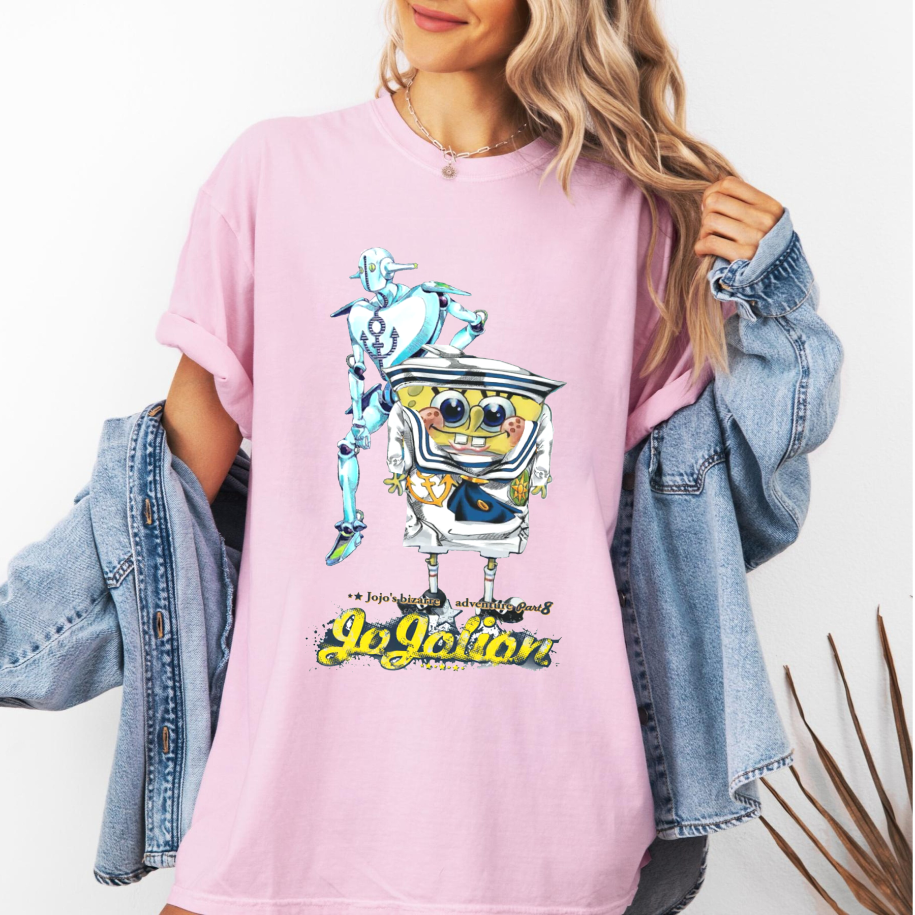 Sponge Jojo Anime Unisex T-shirt/Crewneck/Hoodie