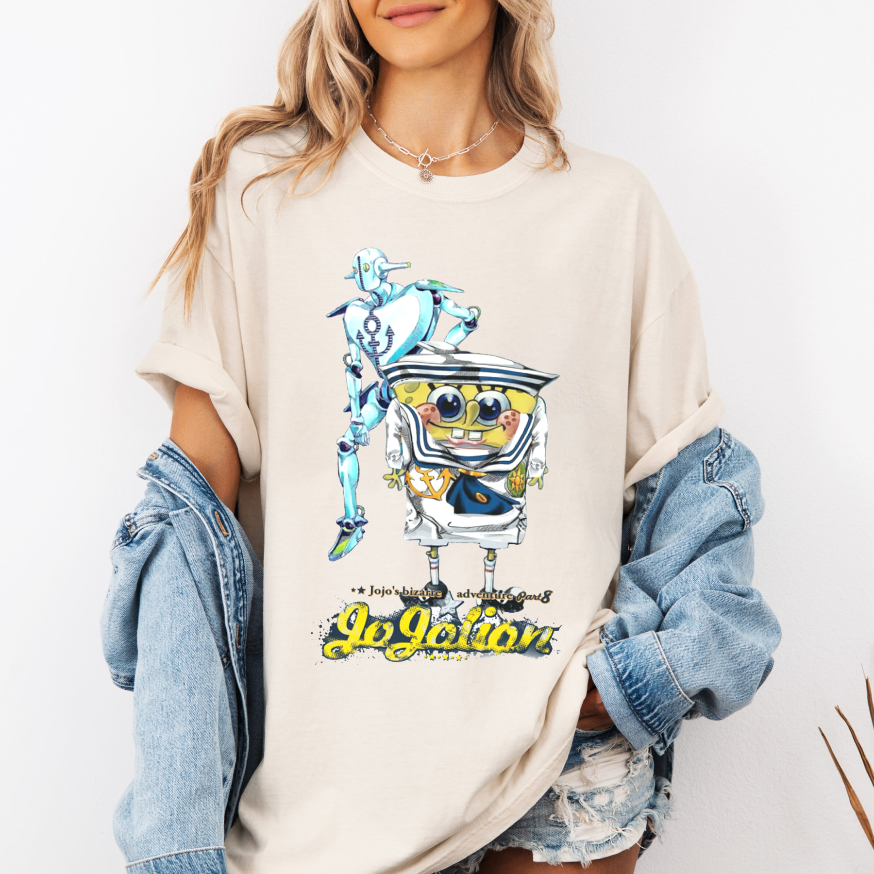Sponge Jojo Anime Unisex T-shirt/Crewneck/Hoodie