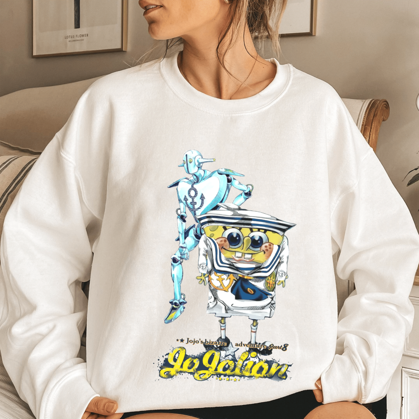 Sponge Jojo Anime Unisex T-shirt/Crewneck/Hoodie
