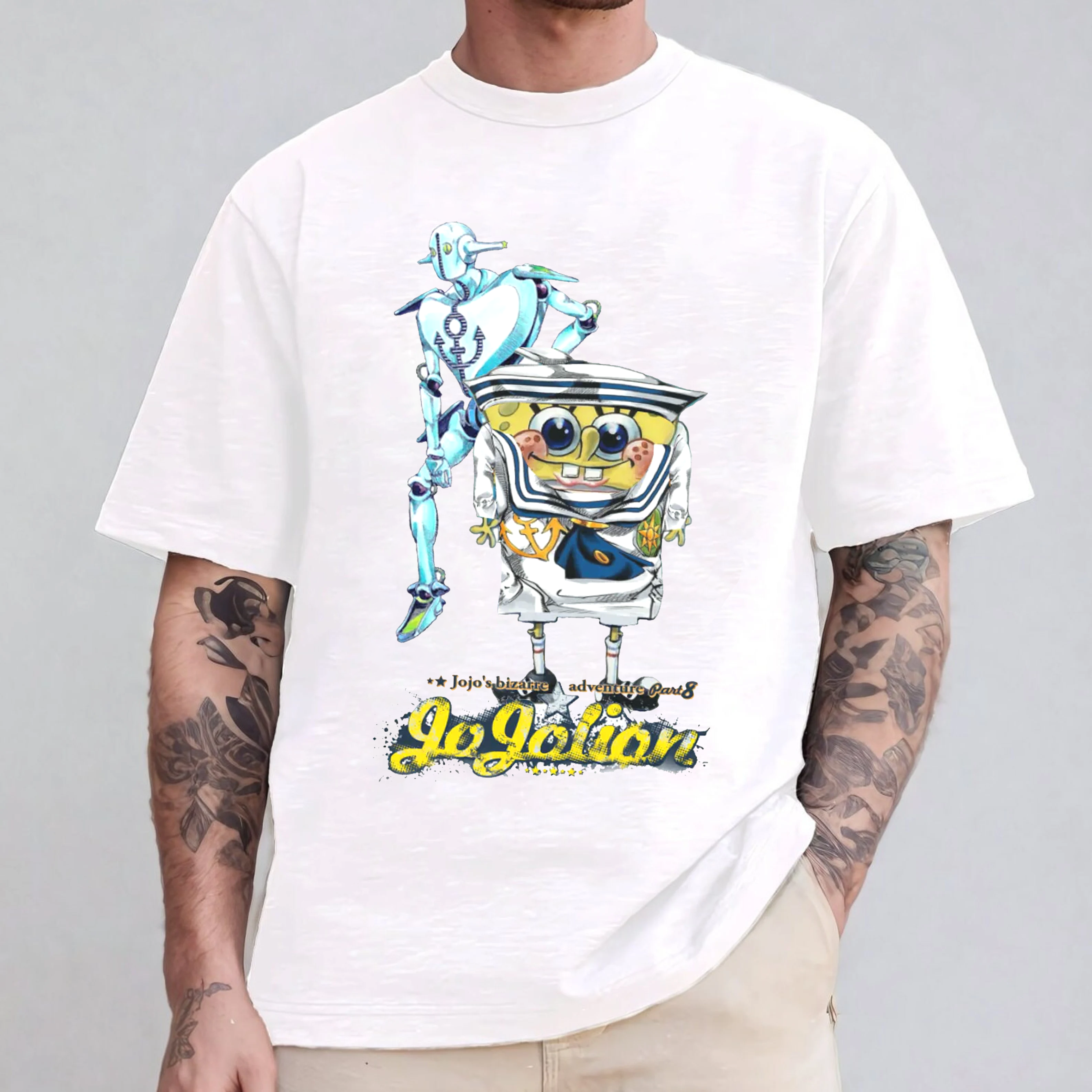 Sponge Jojo Anime Unisex T-shirt/Crewneck/Hoodie
