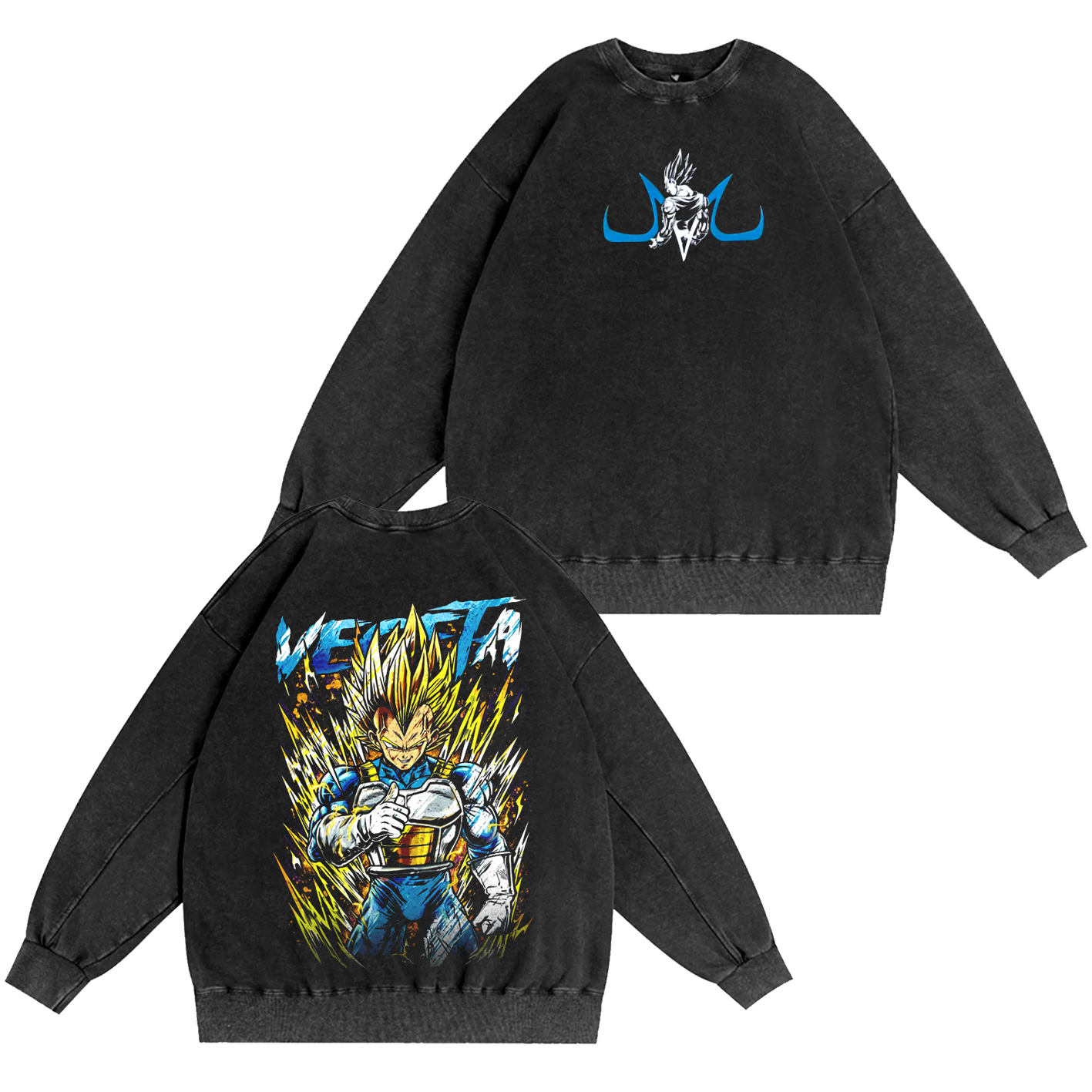 "Majin Vegeta V2 Water Blue"Dragon Ballll Retro T-shirt/Crewneck/Hoodie