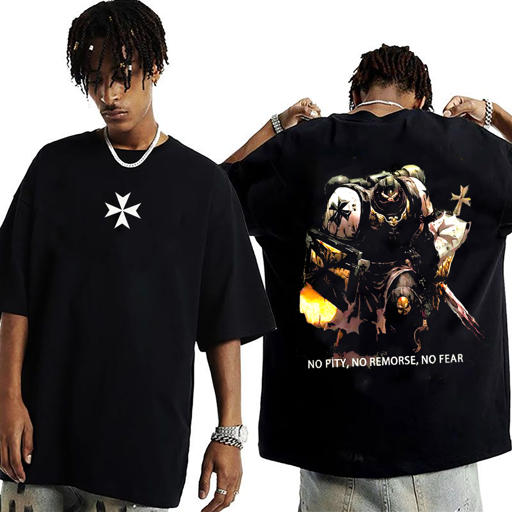 Black Templars, "No Pity, No Remorse, No Fear" T-shirt/Crewneck/Hoodie
