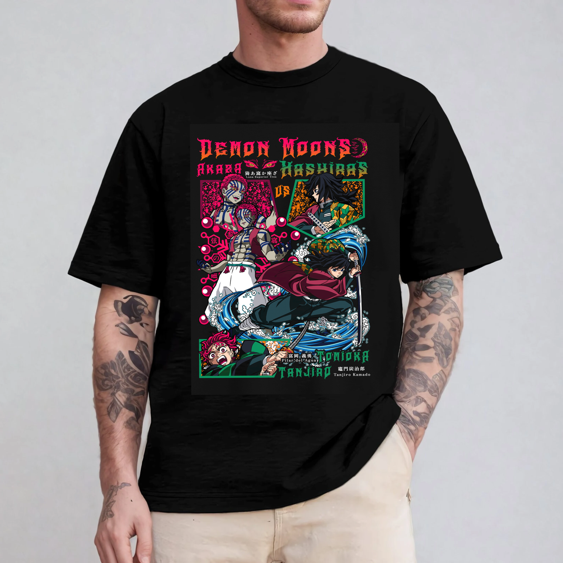 Akaza vs Tomioka X Tanjiro  T-shirt/Crewneck/Hoodie