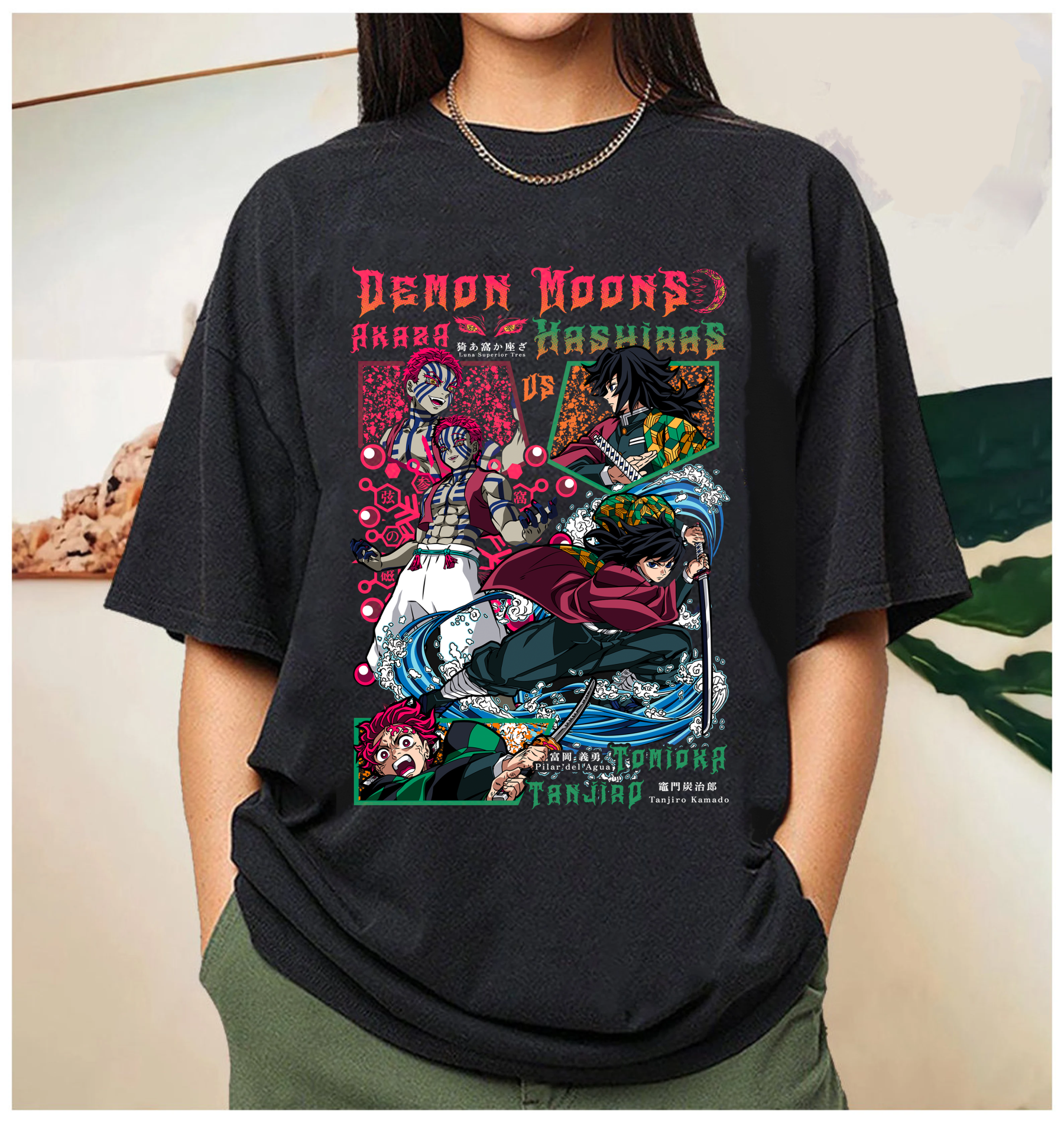 Akaza vs Tomioka X Tanjiro  T-shirt/Crewneck/Hoodie