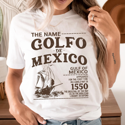 Gulf of Mexico Name Origin 1550 T-shirt/Crewneck/Hoodie