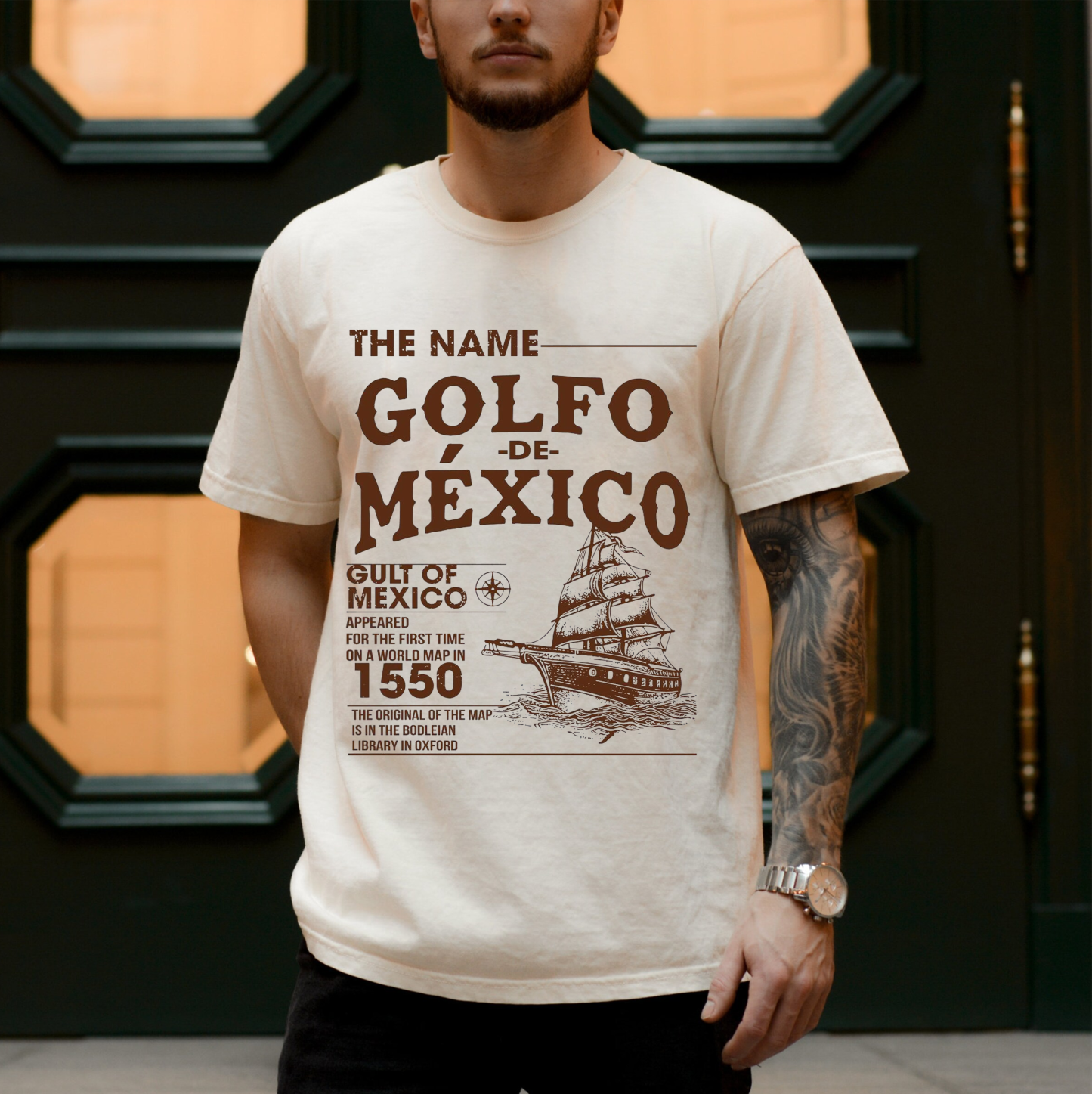 Gulf of Mexico Name Origin 1550 T-shirt/Crewneck/Hoodie