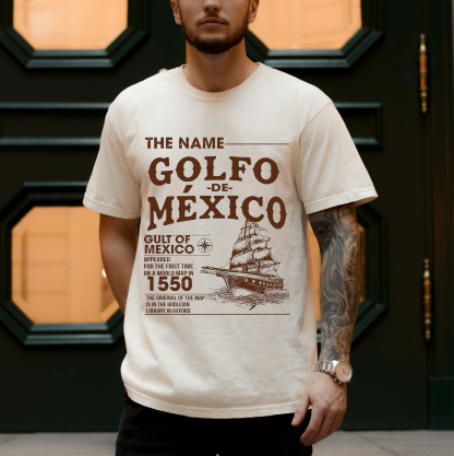 Gulf of Mexico Name Origin 1550 T-shirt/Crewneck/Hoodie
