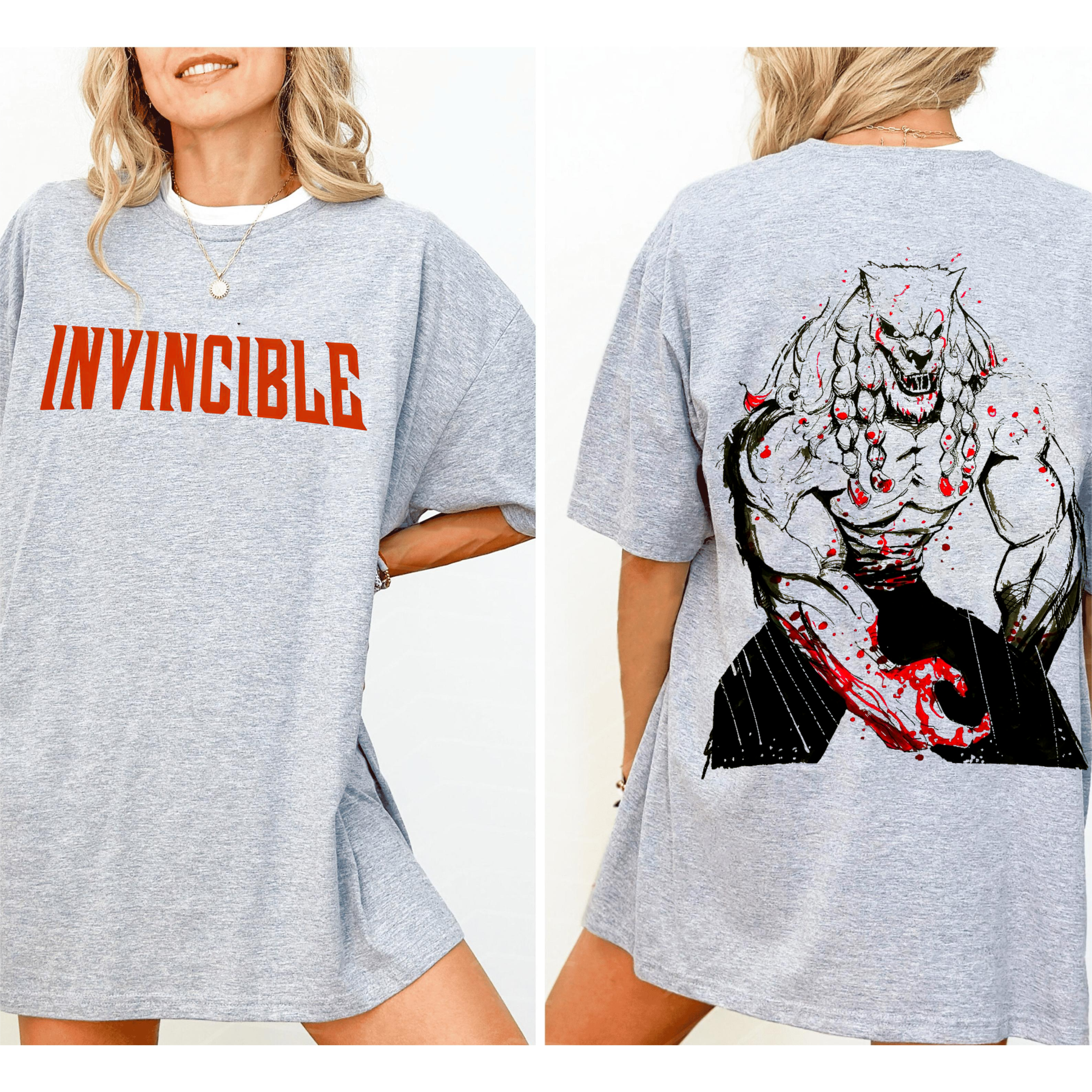 Battle Beast Invincible Anime Double Printed Vintage Unisex T-shirt/Crewneck/Hoodie