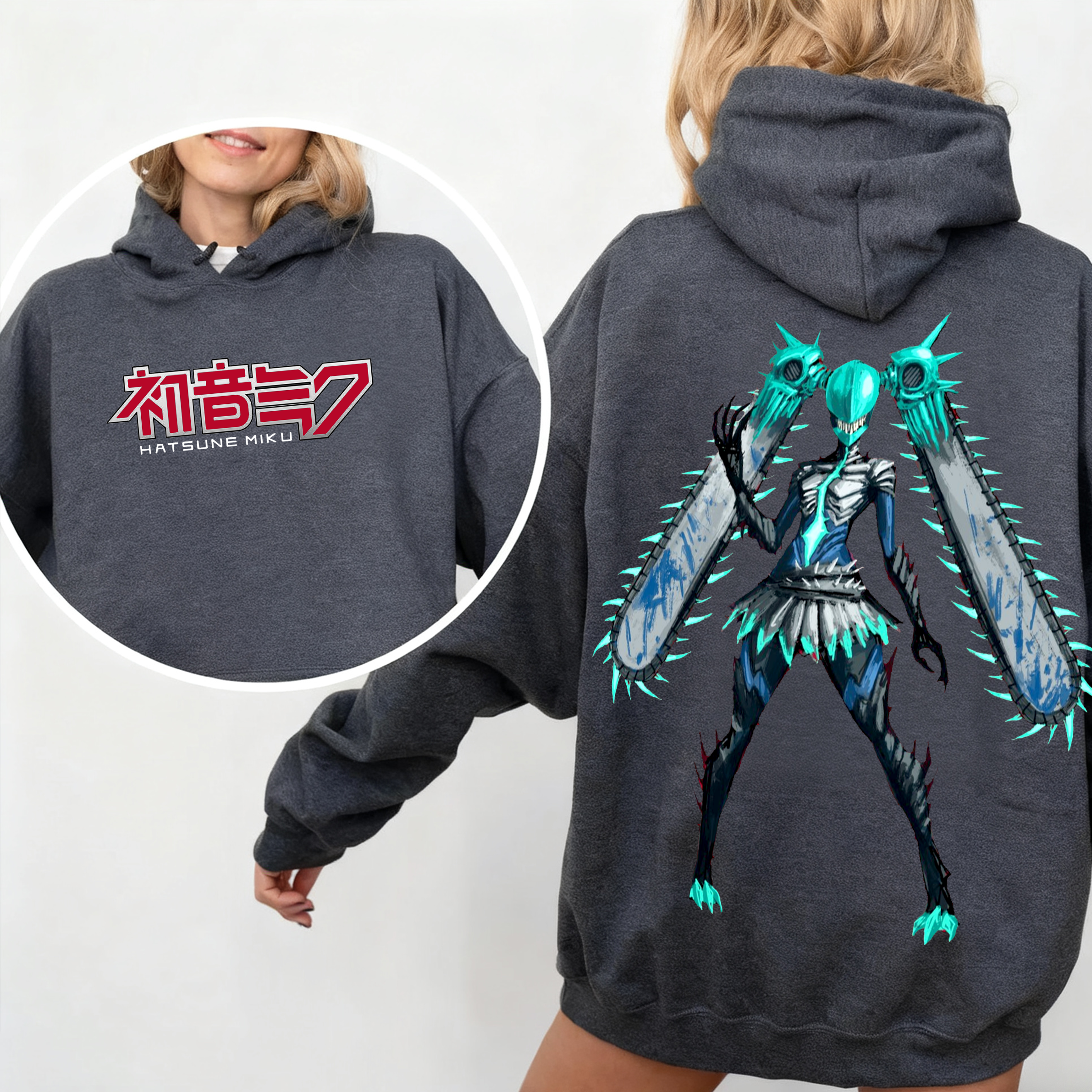 Chainsaw Miku  Vintage Oversized T-shirt/Crewneck/Hoodie