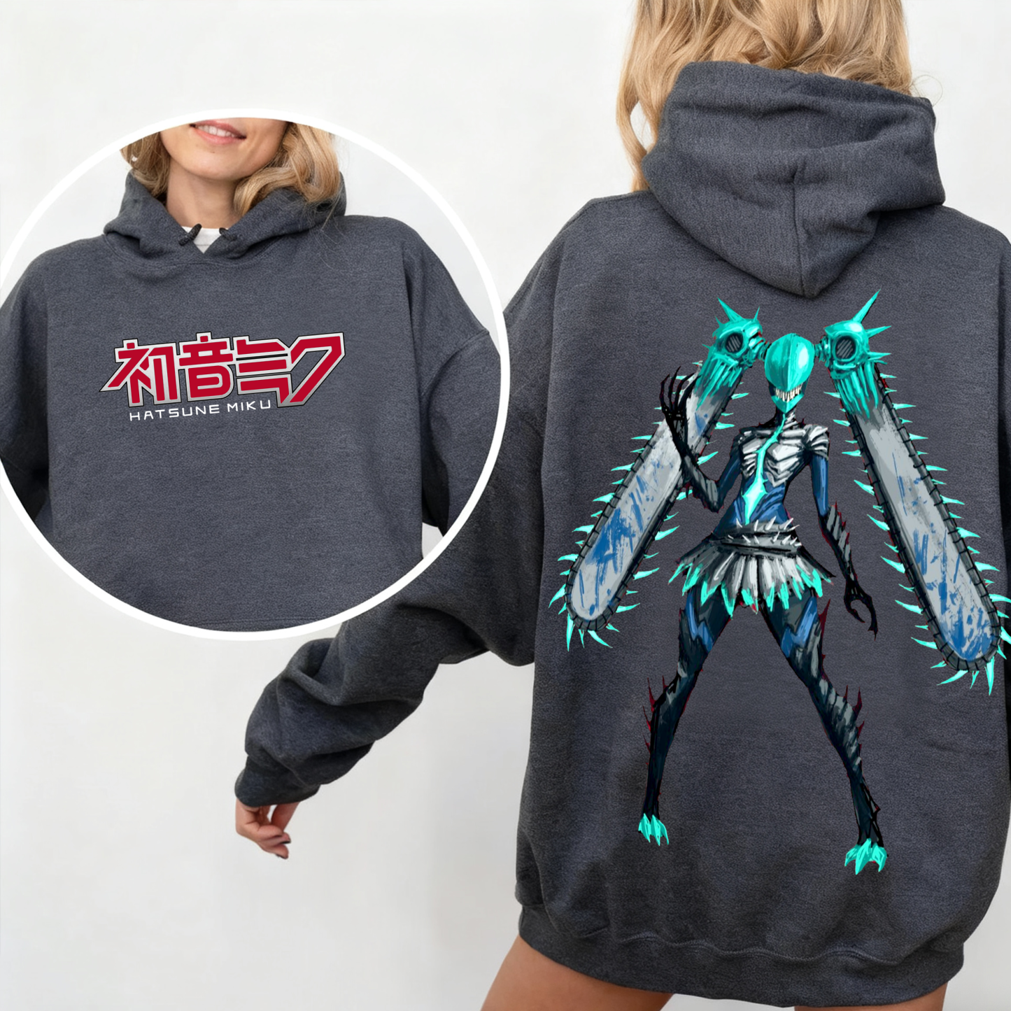 Chainsaw Miku  Vintage Oversized T-shirt/Crewneck/Hoodie