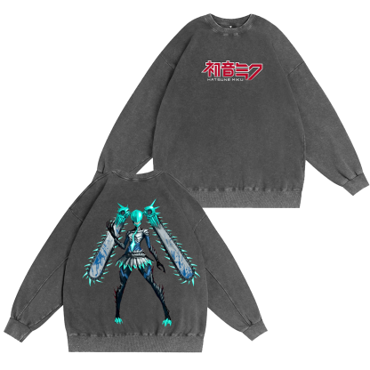 Chainsaw Miku  Vintage Oversized T-shirt/Crewneck/Hoodie
