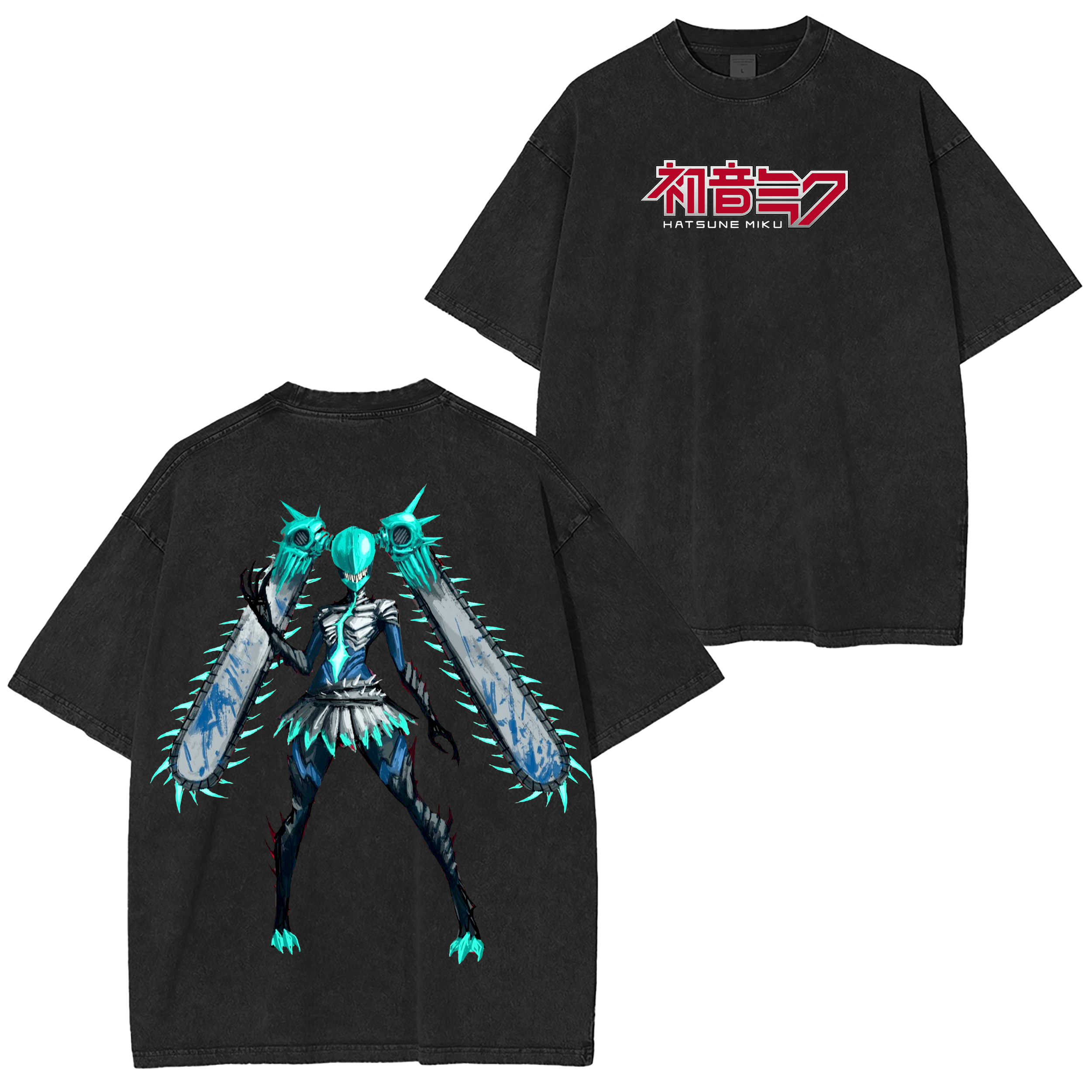 Chainsaw Miku  Vintage Oversized T-shirt/Crewneck/Hoodie