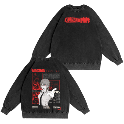 Makima,Chainsaw Man Vintage Oversized T-shirt/Crewneck/Hoodie