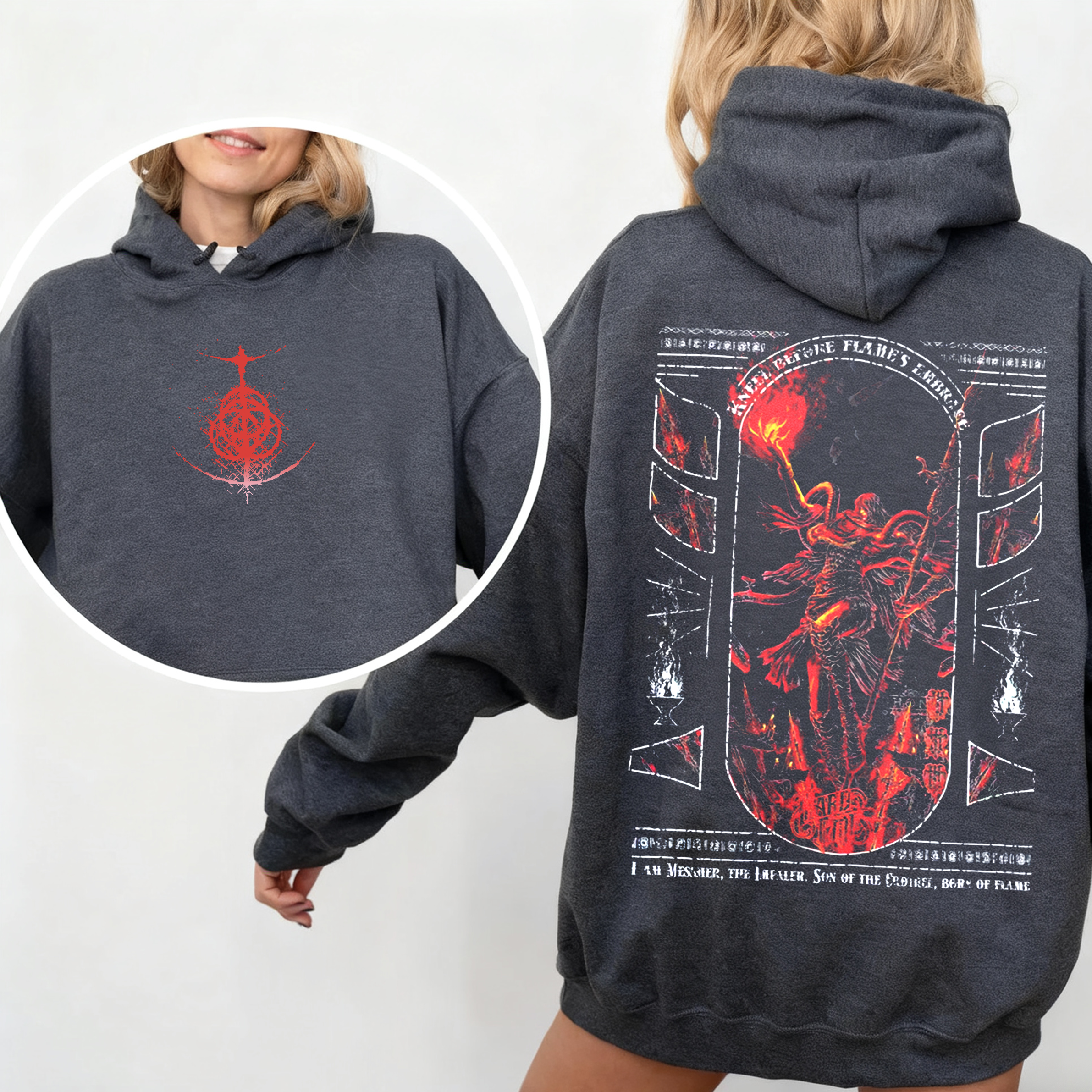 Messmer The Impaler Elden Ring Retro Oversized T-shirt/Crewneck/Hoodie
