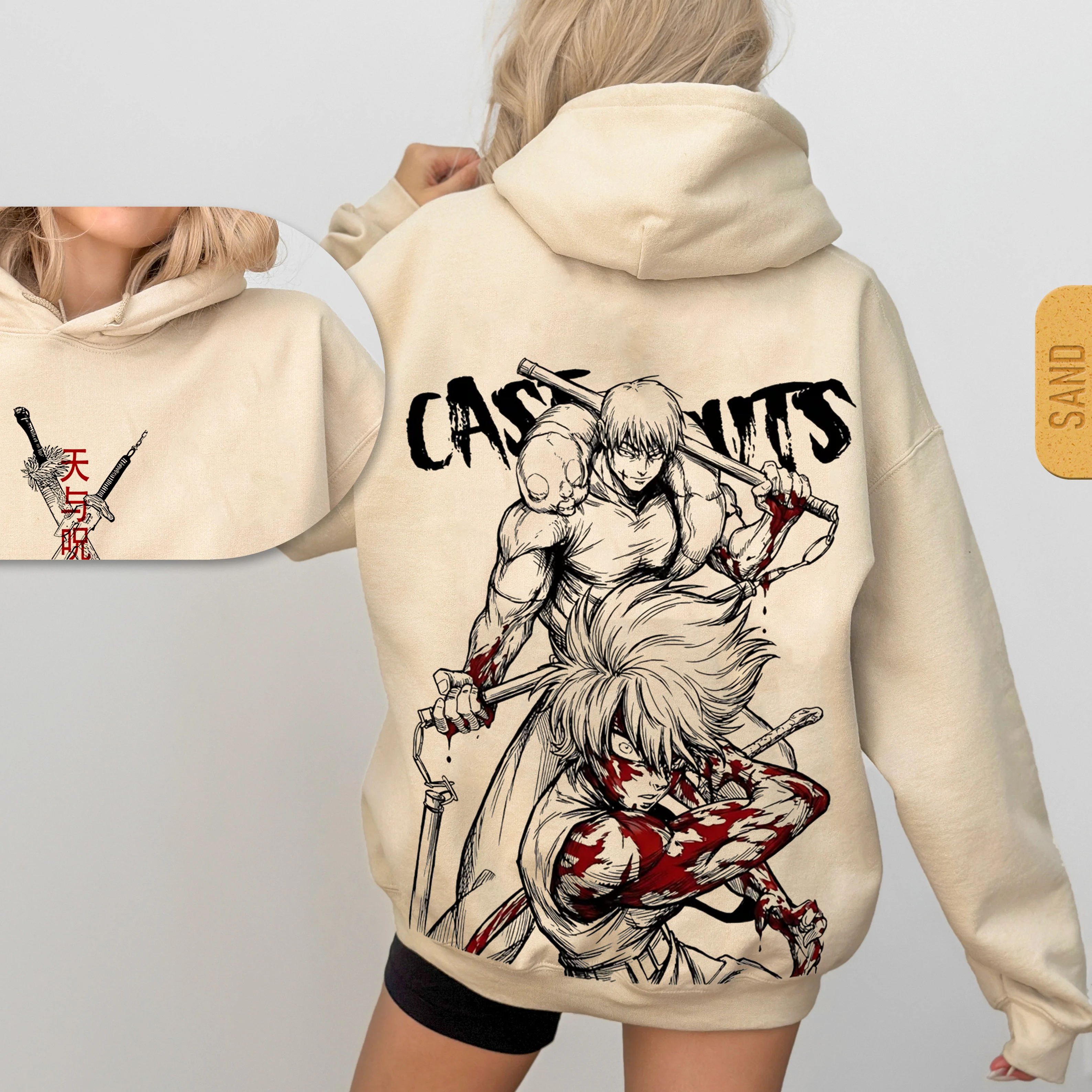 Maki Zenin x Toji Fushiguro,Jujutsu Kaisen Vintage Oversized T-shirt/Crewneck/Hoodie