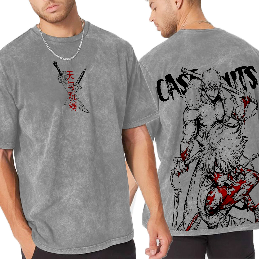 Maki Zenin x Toji Fushiguro,Jujutsu Kaisen Vintage Oversized T-shirt/Crewneck/Hoodie