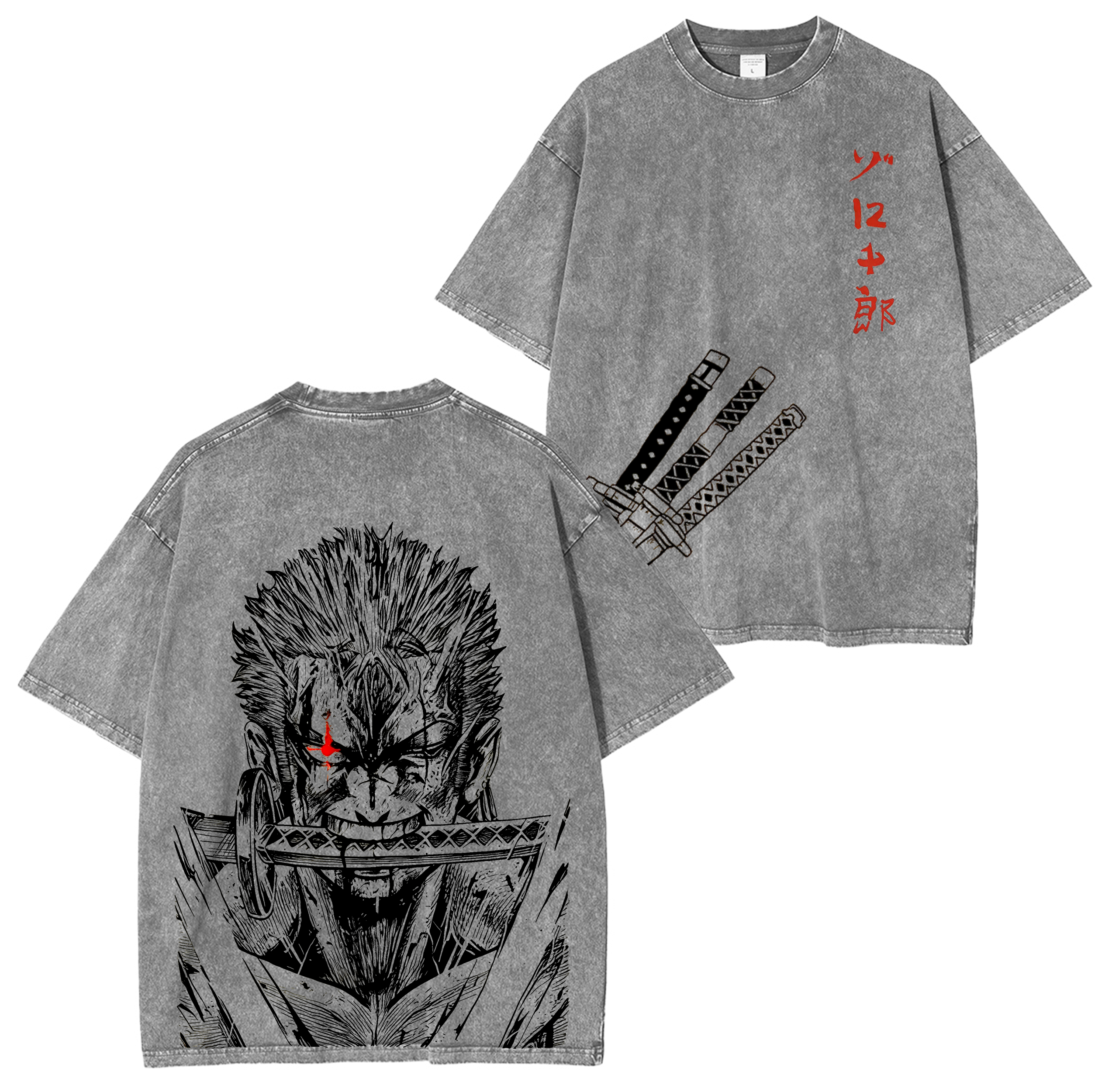 Zoro Three Swords,Retro One Piece Oversized T-shirt/Crewneck/Hoodie